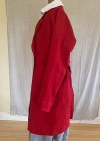 Image 5 of Isabella Coat in rustic red linen