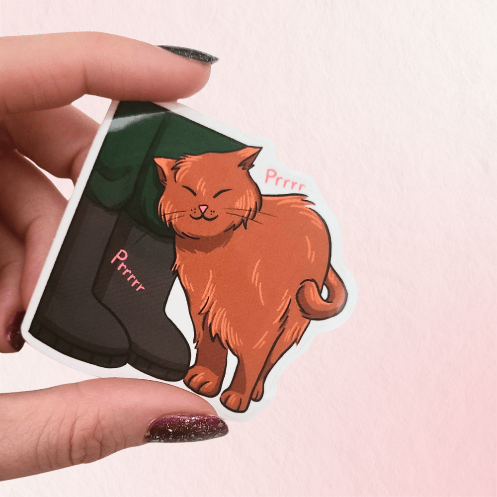 Image of Purring cat - Sticker
