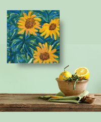 Image 2 of Sunflowers and Hemp  | original artwork