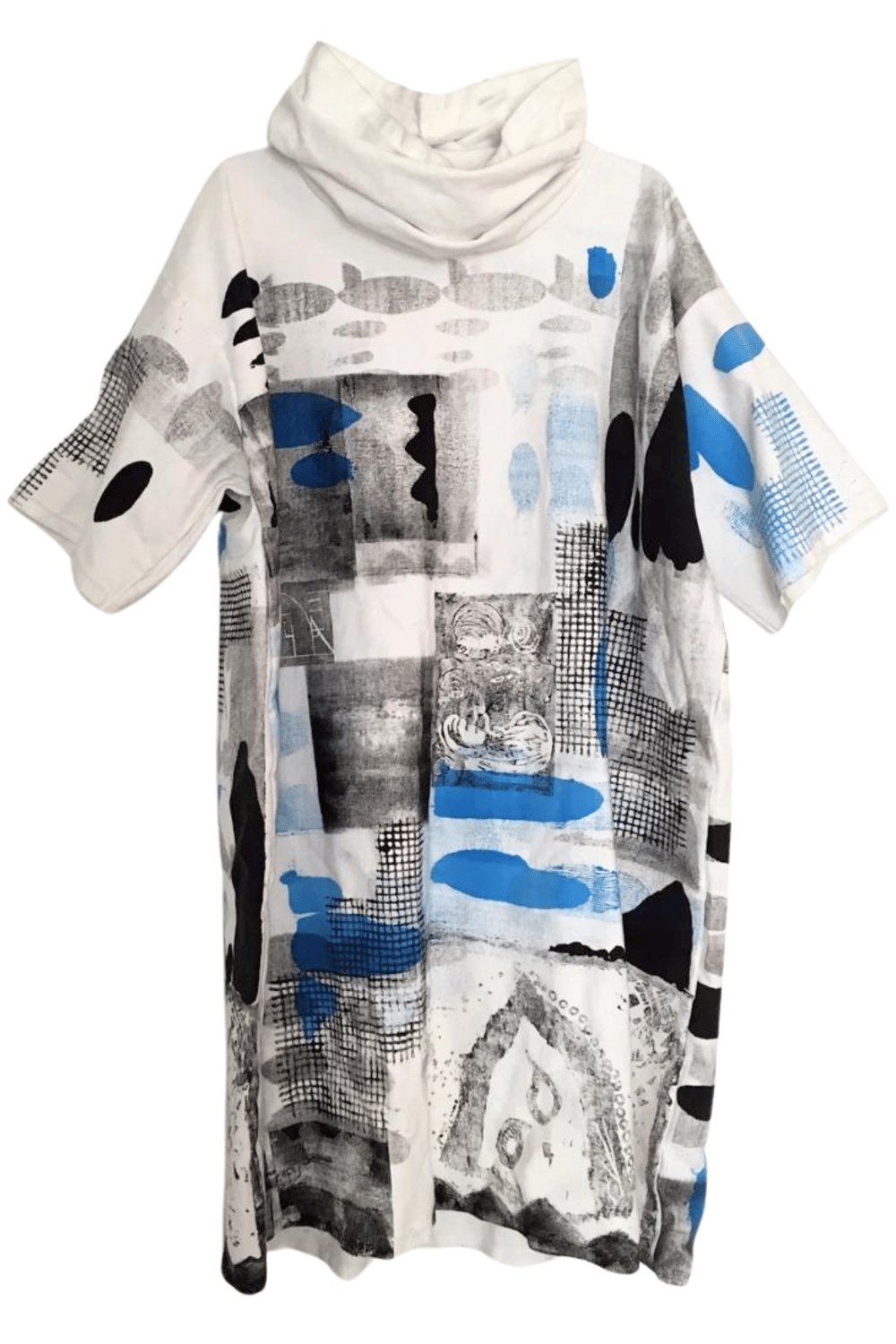 Image of All-Over Monoprint Cowl Neck Tunic
