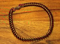 Image 2 of Halloween Black and Orange Half Persian 3 in 1 Chainmaille Bracelet