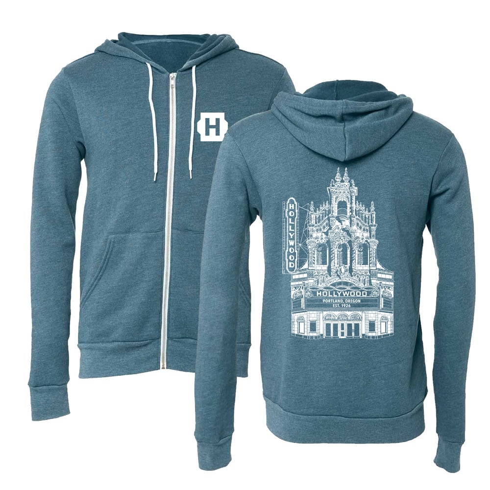 Image of Hollywood Theatre Hoodie - Heather Teal
