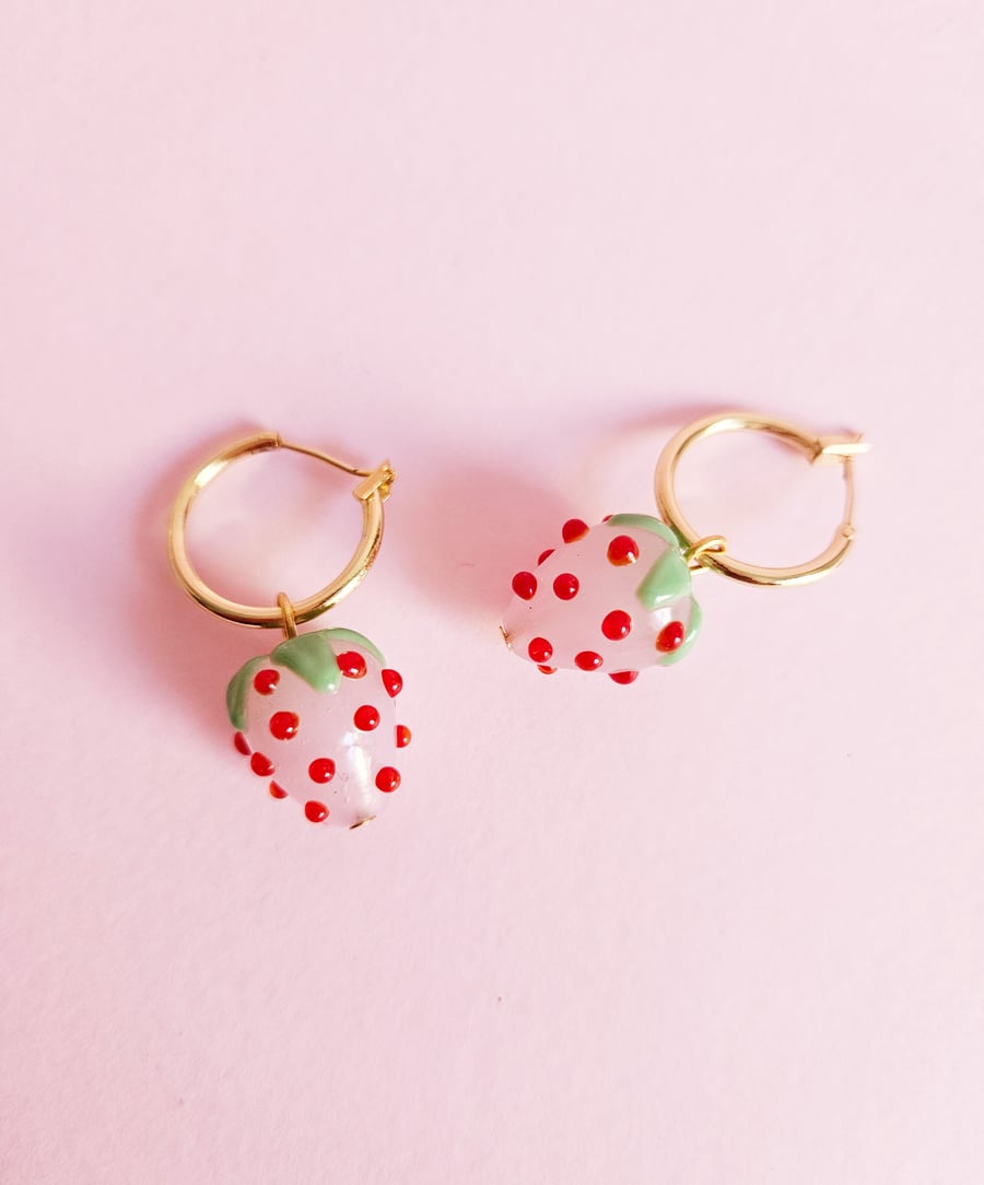 Image of Pendientes STRAWBERRY - Rosa
