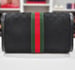 Image of Vtg Gucci Large Black Monogram Clutch/Shoulder Bag 