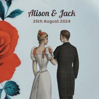 Image 2 of Vintage wedding plate - Personalised (Ref. 673b)
