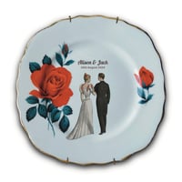 Image 1 of Vintage wedding plate - Personalised (Ref. 673b)
