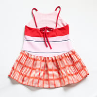 Image 3 of vintage orange pink red dots 4T sleeveless tie back courtneycourtney dress sundress adjustable