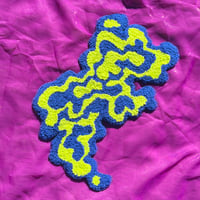 Image 2 of Slime and Cobalt Blob Tufted Wall Hanging