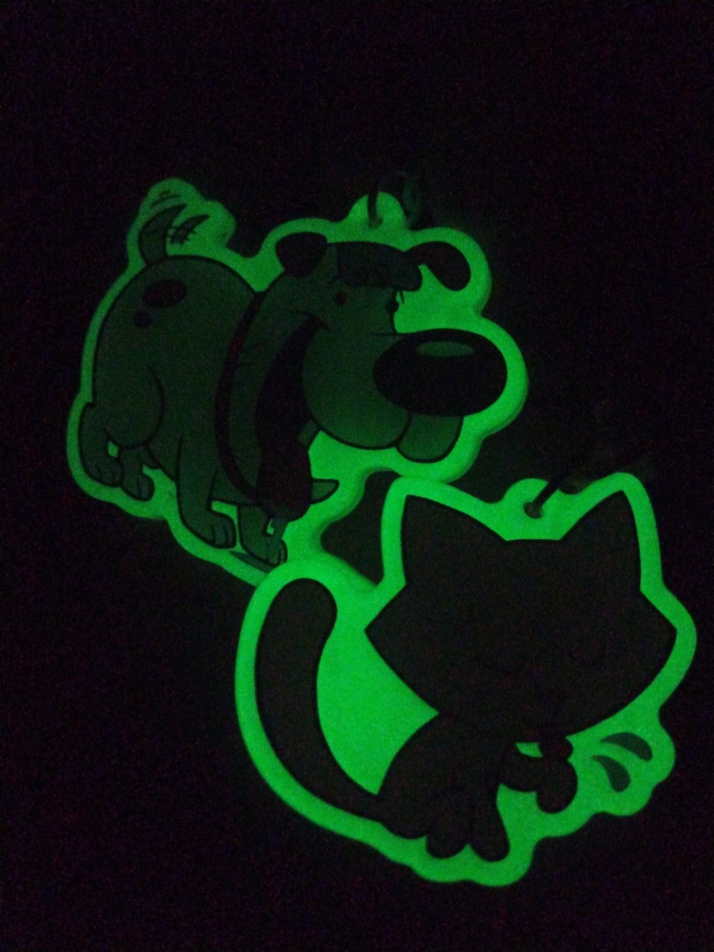 glow in the dark milkshakes and saliva keychains