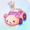 Image of Korilakkuma Cream Bear Car Clear Double-Sided Acrylic Charm
