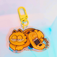 Image of Garfield Telephone Clear Double-Sided Acrylic Charm
