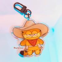 Image of Garfield Cowboy Clear Double-Sided Acrylic Charm