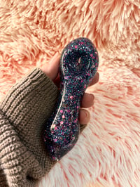 Image 7 of Sparkly Freezable Glitter Glass Pipe  Thick Glass Pipe    