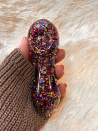 Image 9 of  Rainbow Glitter Glass Pipe  Thick Glass Glitter Pipe   