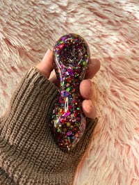 Image 17 of  Rainbow Glitter Glass Pipe  Thick Glass Glitter Pipe   