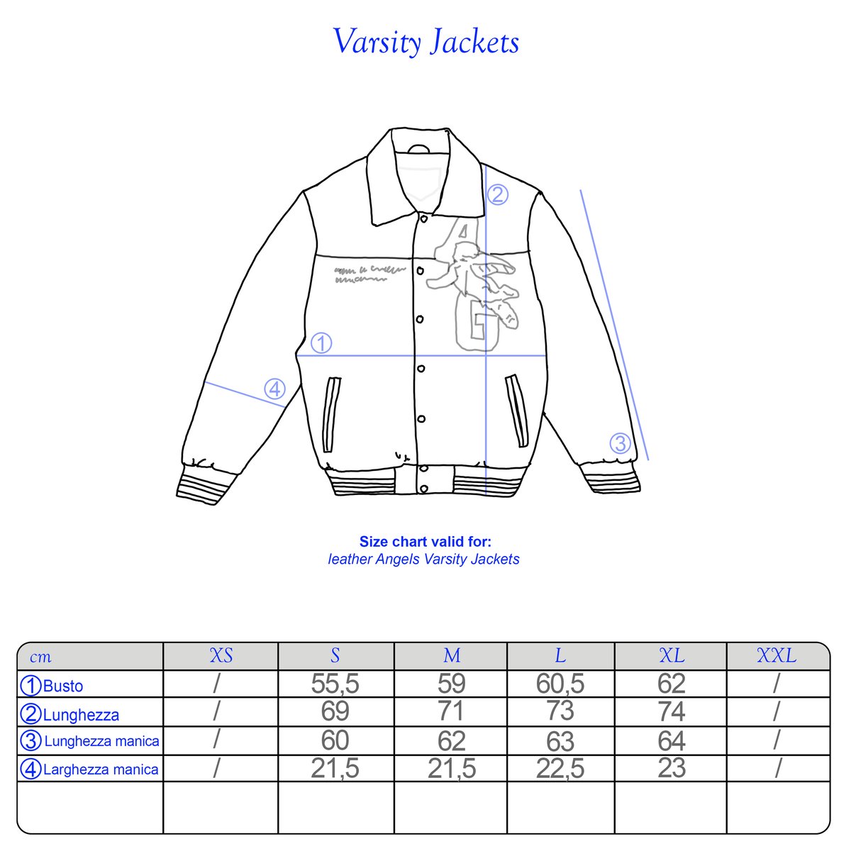 Image of Real leather Angels Varsity Jacket 