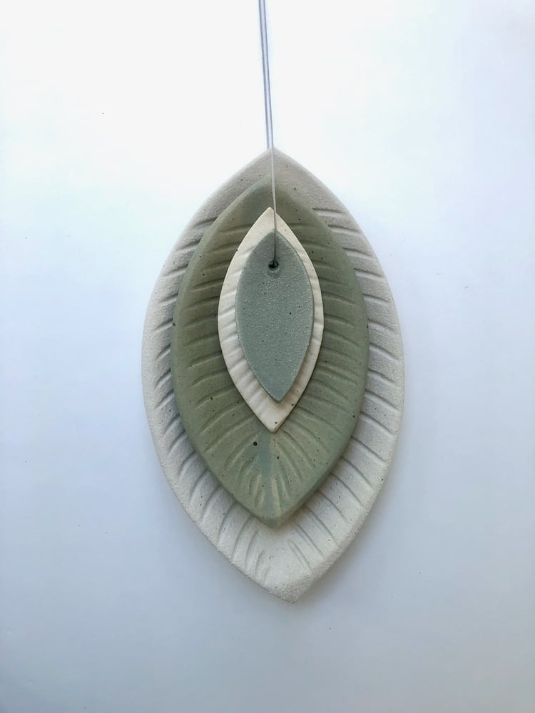 Image of Ceramic Wall Leaf Hanging No 1