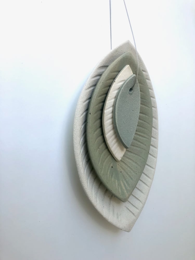 Image of Ceramic Wall Leaf Hanging No 1