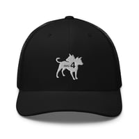 Dog Trucker Hat Black/White