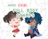 Anime Chibi Full Body Stamps