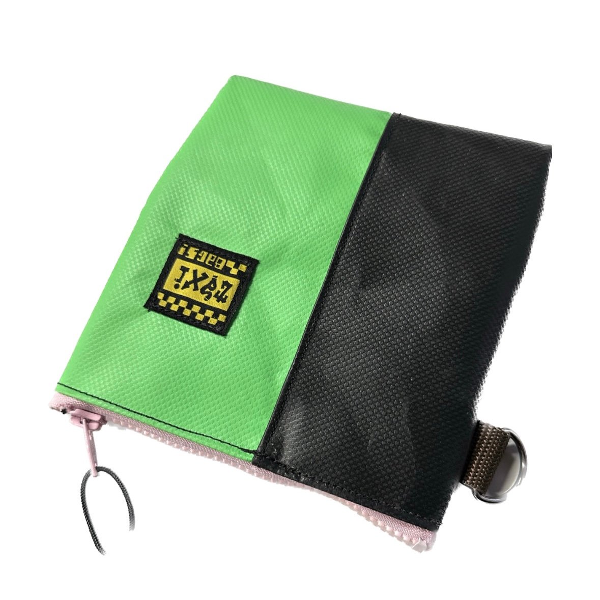 regular pouch black/neon green (vinyl only) | taxi bags