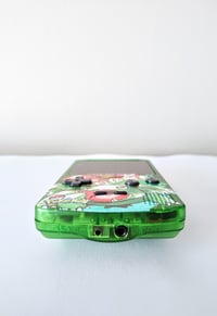 Image 4 of Custom Nintendo Game Boy Color with Clear Green Venusaur Shell and IPS V3 Screen
