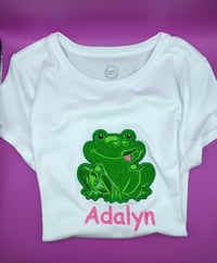 Glitter appliqued frog T-Shirt- Girls