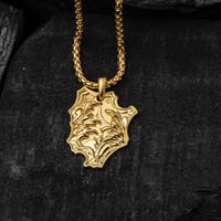 Image 1 of Gold Mushin Amulet with Chain Necklace