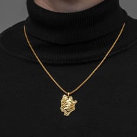Image 3 of Gold Mushin Amulet with Chain Necklace