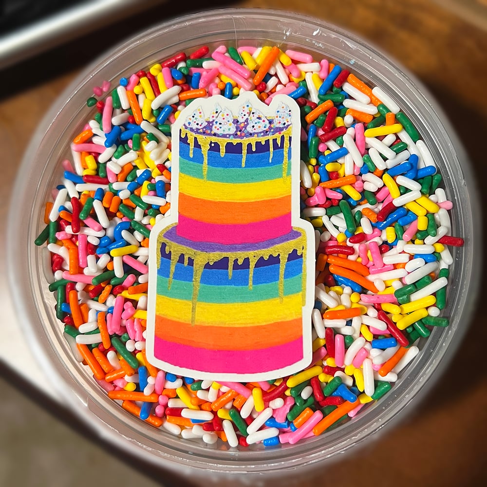 Image of Rainbow Cake Sticker