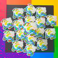 Image 2 of Ride the Wave Clear Sticker