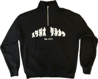 Image 1 of OLD KATAKANA QUARTER ZIP - BLACK
