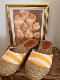 Image 3 of Closed Toe Slippers - Mustard Stripes