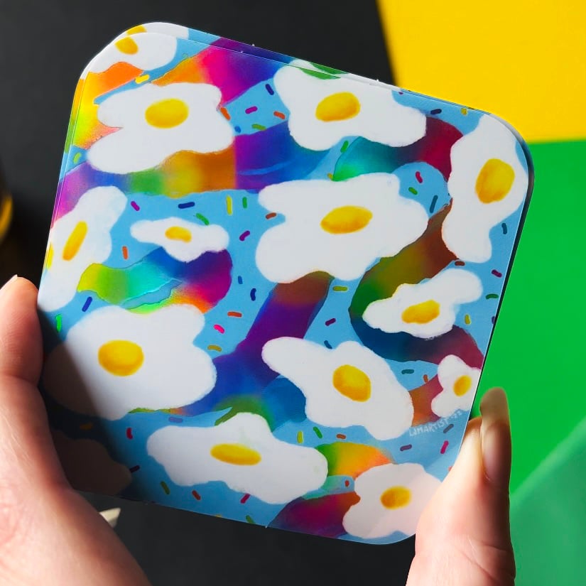 Image of Holographic Egg Confetti Sticker 