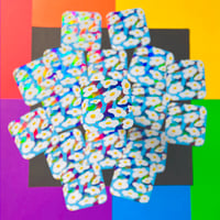 Image 1 of Holographic Egg Confetti Sticker 