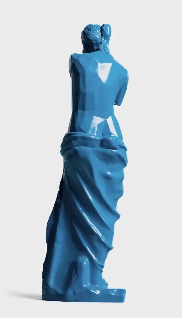  Richard Orlinski Sculpture Vénus de Milo Bleue Statue Taille XXL 35 Cm