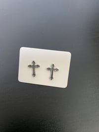 Image 2 of Pendientes Cruz Plata