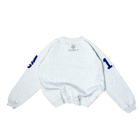 Image 2 of Work Hard College Crewneck - ice grey