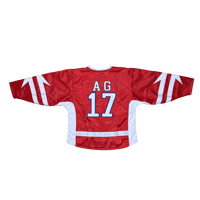 Image 2 of Work Hard Hockey Jersey satin red