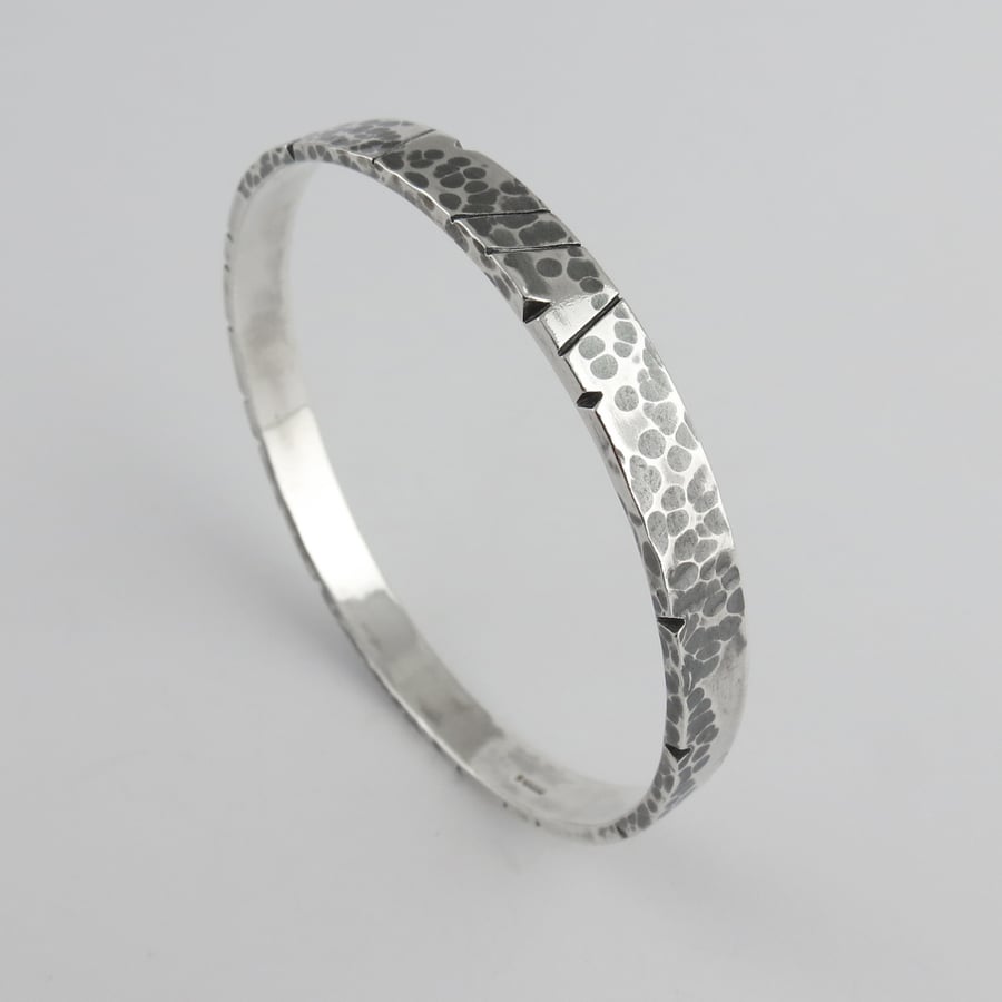 Image of NOTCHED Hammered Bangle