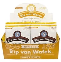 Rip Van Wafels Snack Wafels, Honey and Oats, 1.2oz, 16 Count