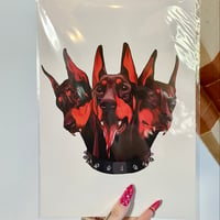 Demon dog print