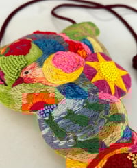 Image 4 of Earth Amulet Necklace / Wall Art, hand embroidered textile art