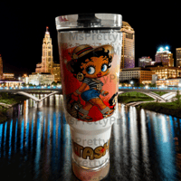 Image 4 of Betty Boop Personalized 40 OZ Tumblers with Handle 