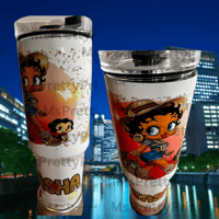 Image 5 of Betty Boop Personalized 40 OZ Tumblers with Handle 