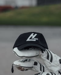 Image 5 of Hooked Golf Logo 5 Panel Cap - Black 