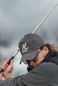 Image 4 of Hooked Golf Logo 5 Panel Cap - Grey
