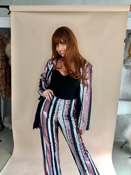 Image of Striped Sequin Suit 50% OFF LAST IN STOCK