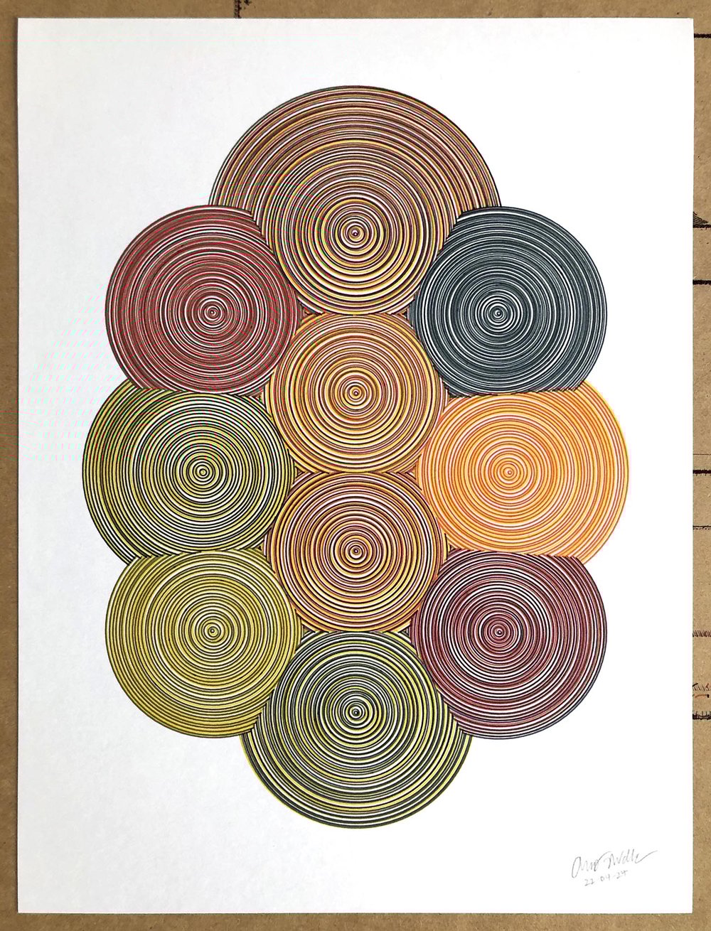 Image of Rings #1 (9" x 12")