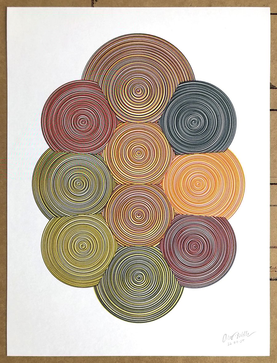 Image of Rings #1 (9" x 12")